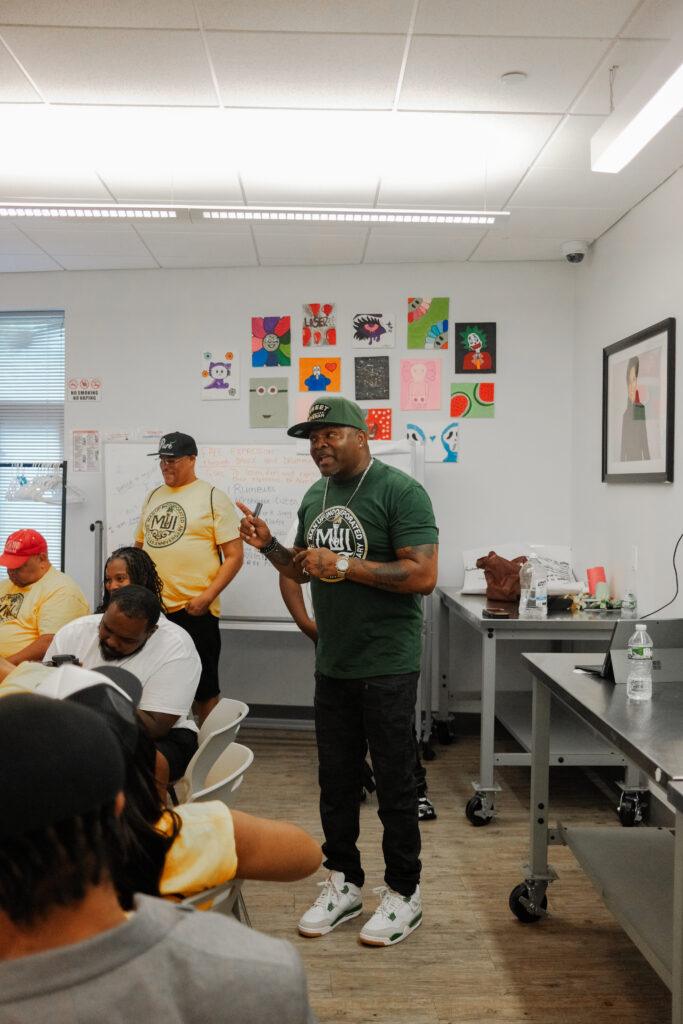 Members of the second CVILA cohort in a classroom in New York City.