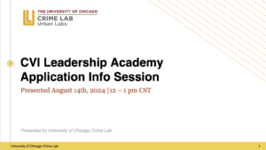 Screenshot of title slide of CVILA application information session